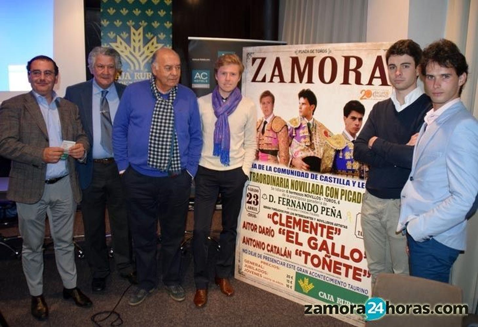 Clemente, El Gallo y Toñete, cartel para la novillada del 23 de abril en Zamora