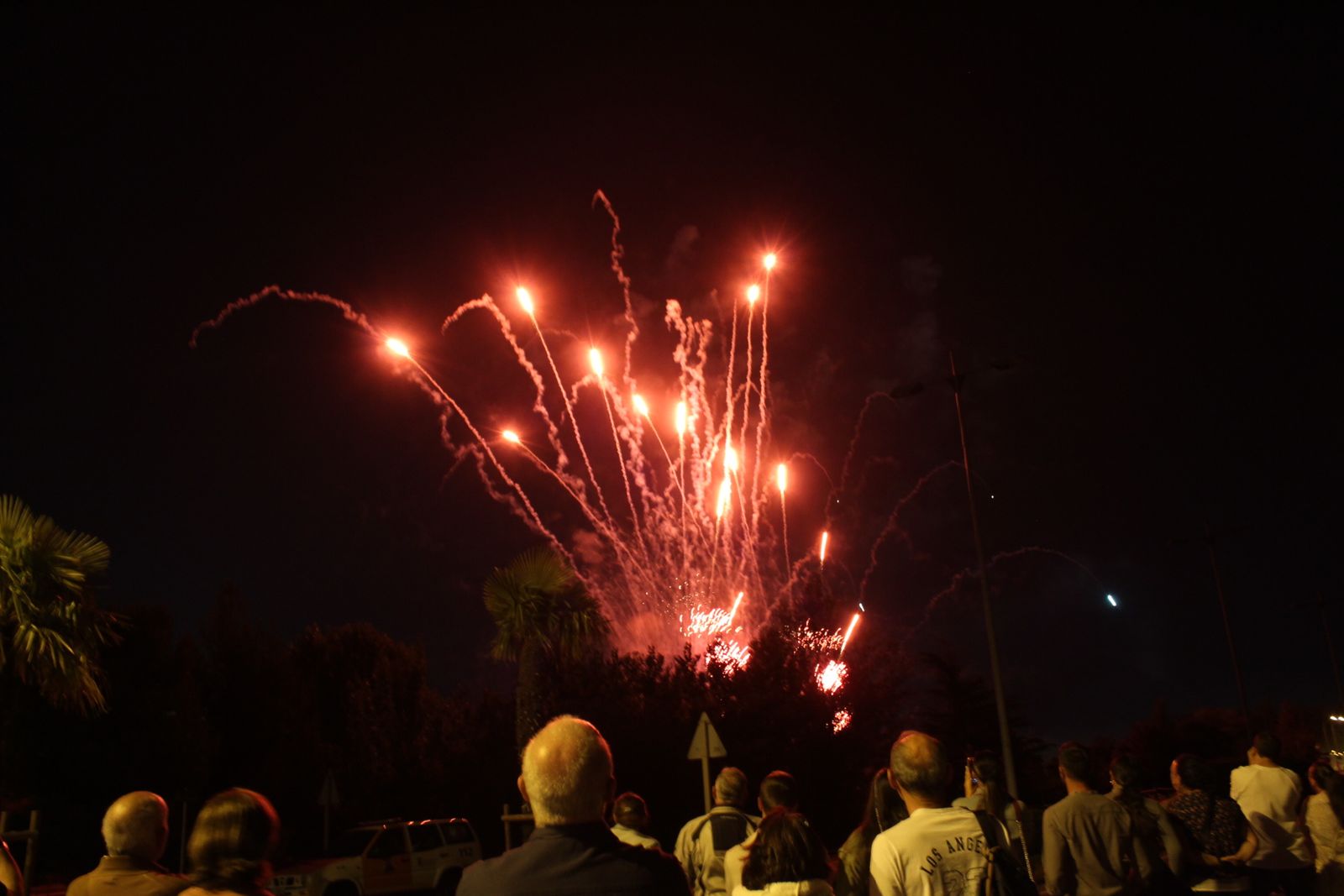 Fuegos artificiales en el entorno del Puente Romano