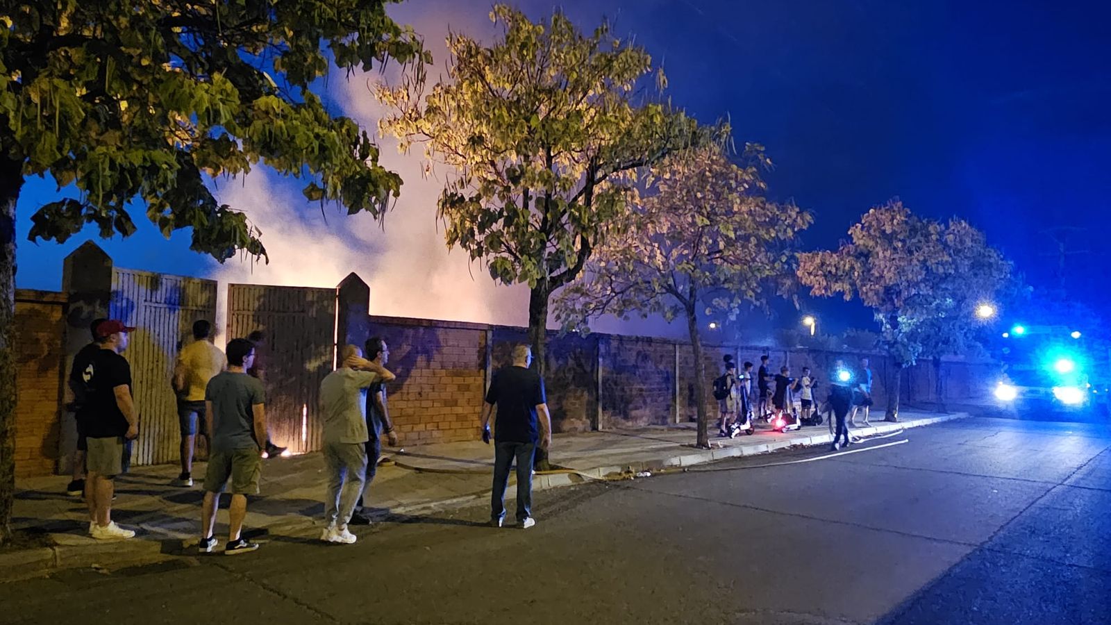 Incendio en un solar de Peñaranda
