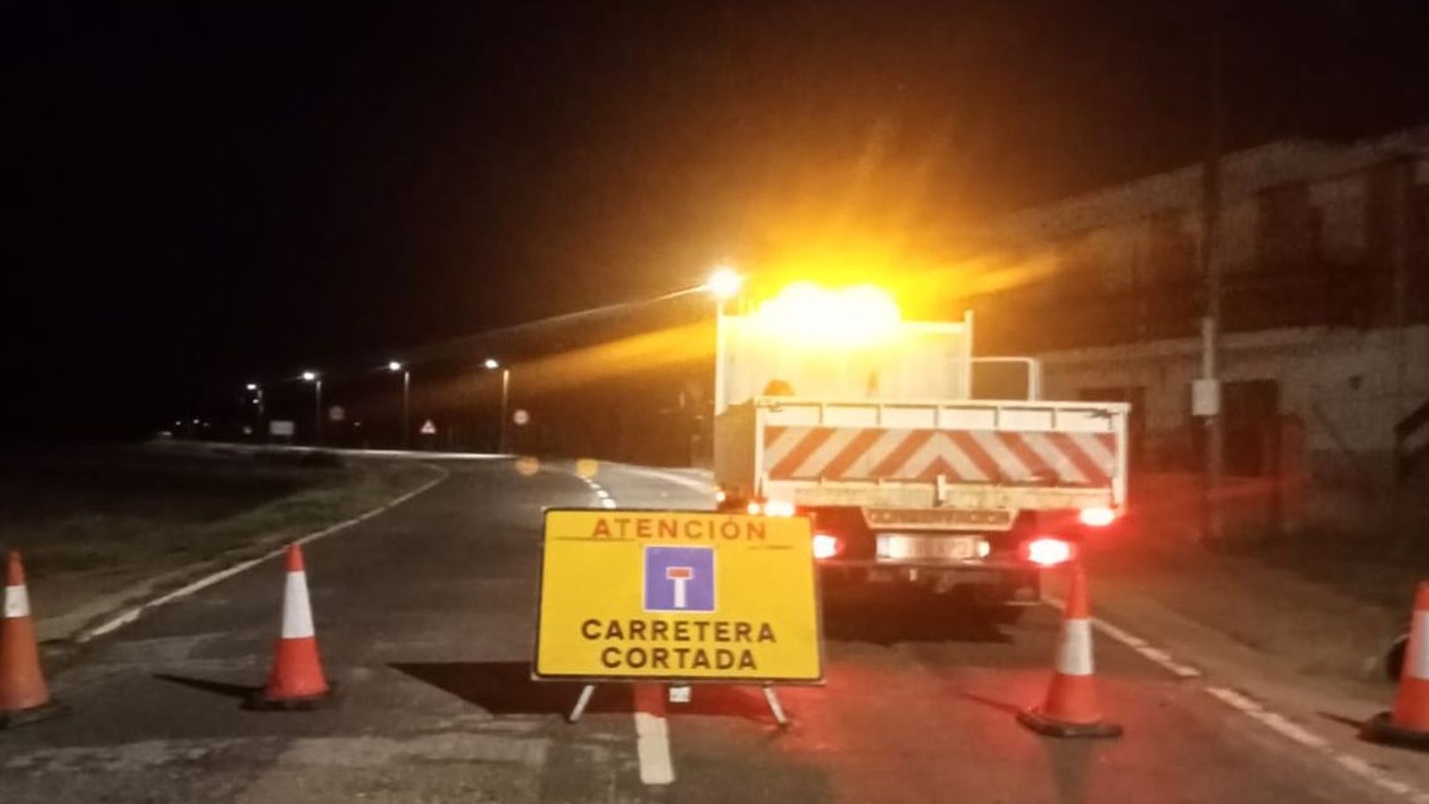 Cortada al tráfico una carretera de la provincia por motivos de seguridad