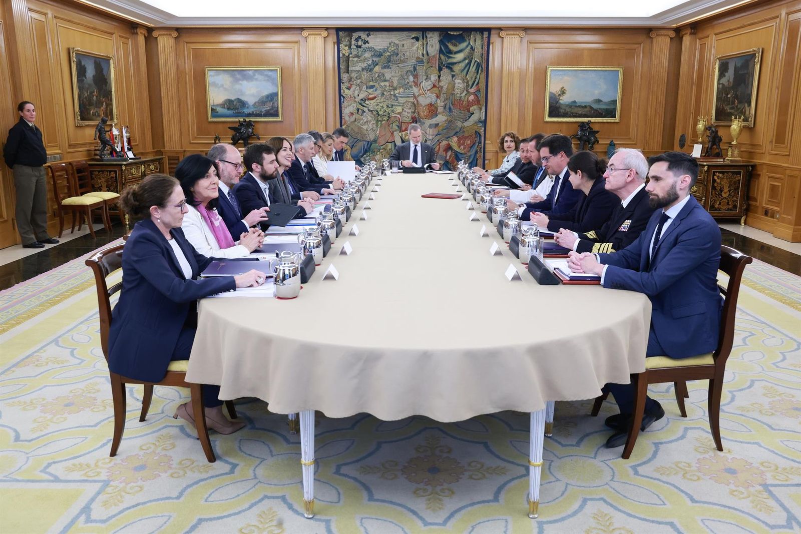 Reunión del Consejo de Seguridad Nacional, en el Palacio de La Zarzuela, a 24 de abril de 2025, en Madrid