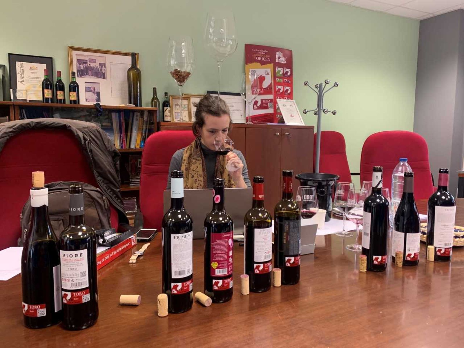 Imagen de la escritora en las bodegas Imagen de la escritora en las bodegas
