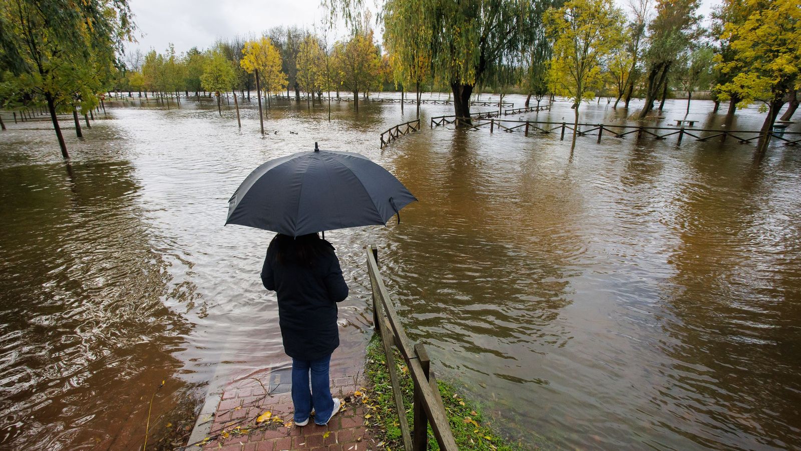 Crecida del río Águeda a su paso por Ciudad Rodrigo