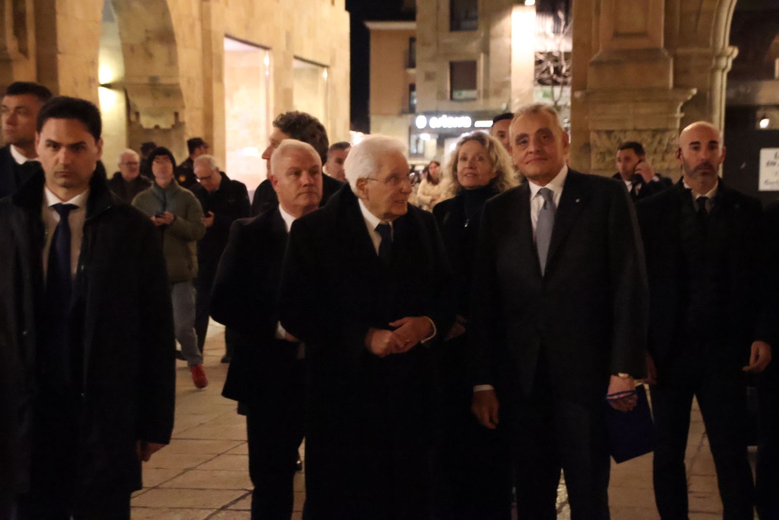 Llegada del presidente de la República Italiana, Sergio Mattarella, a Salamanca