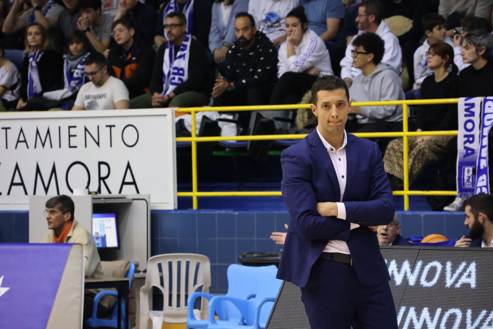 Saulo Hernández en un partido del CB Zamora