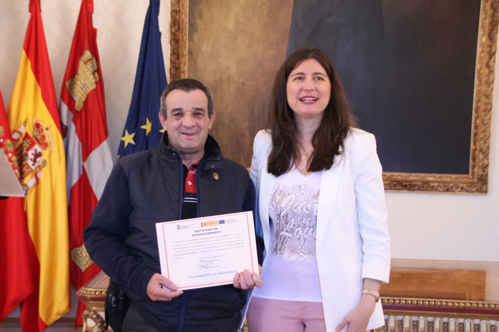 Entrega de diplomas de los primeros cursos de formación del proyecto Laboris Helmántica