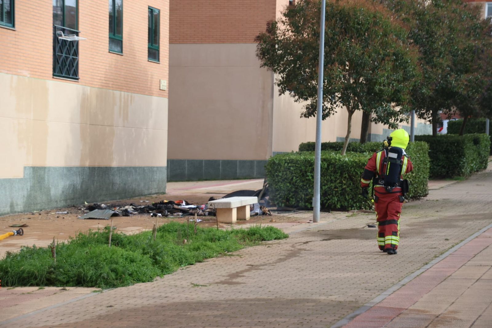 Incendio en la calle del Alcalde Beltrán de Heredia