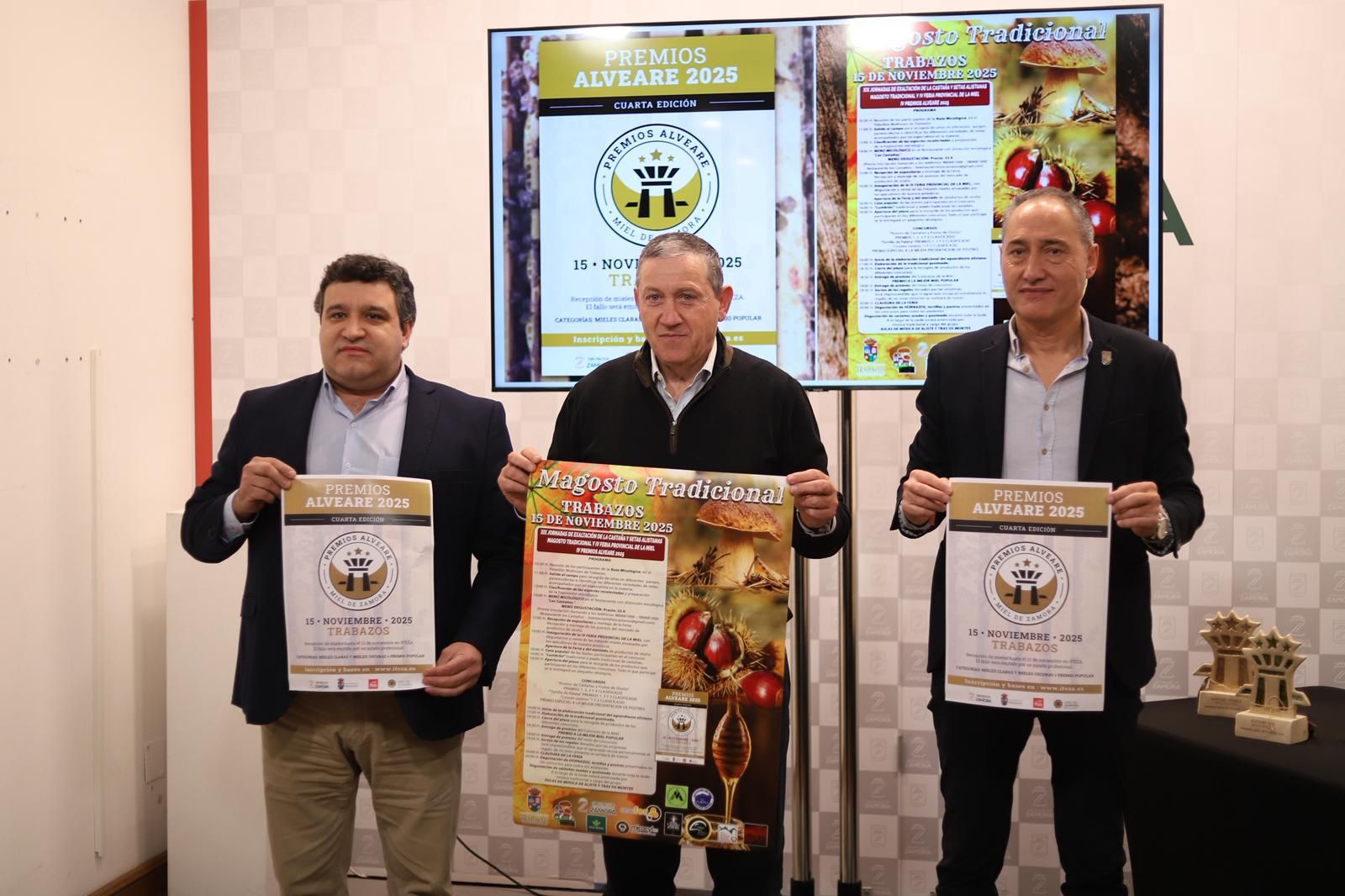 Presentación de los Premios Alveare en el Magosto de Trabazos