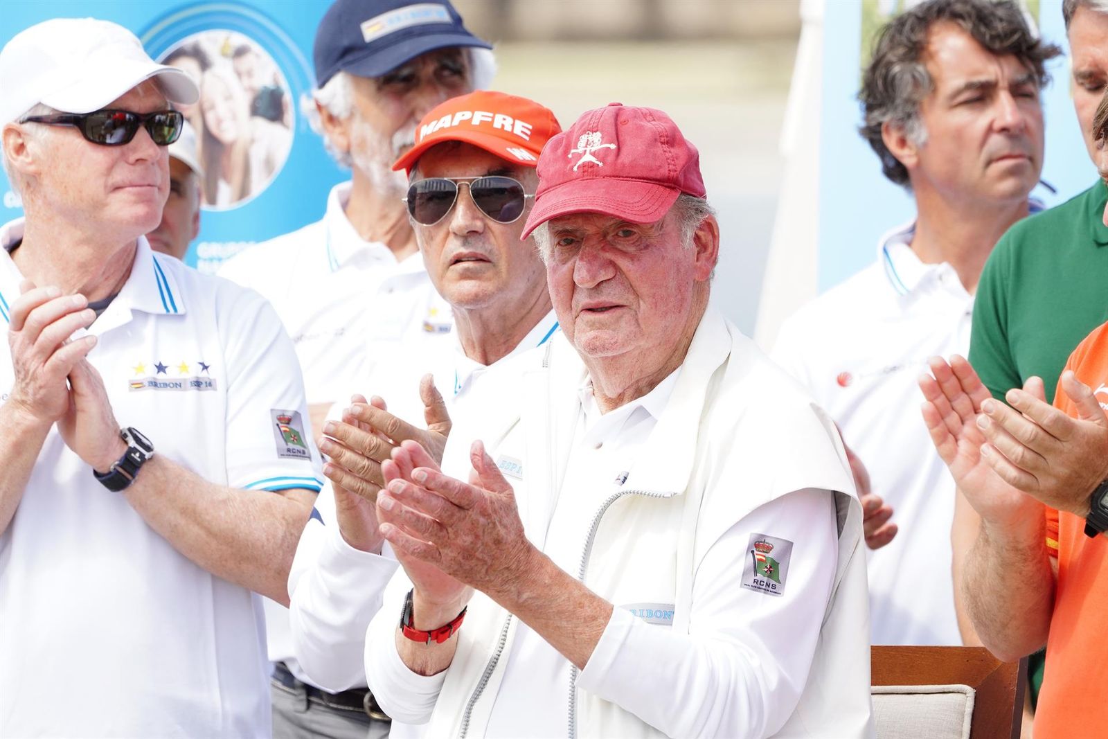 El Rey emérito Juan Carlos durante la entrega de premios en la clausura de la 3ª Regata. EP