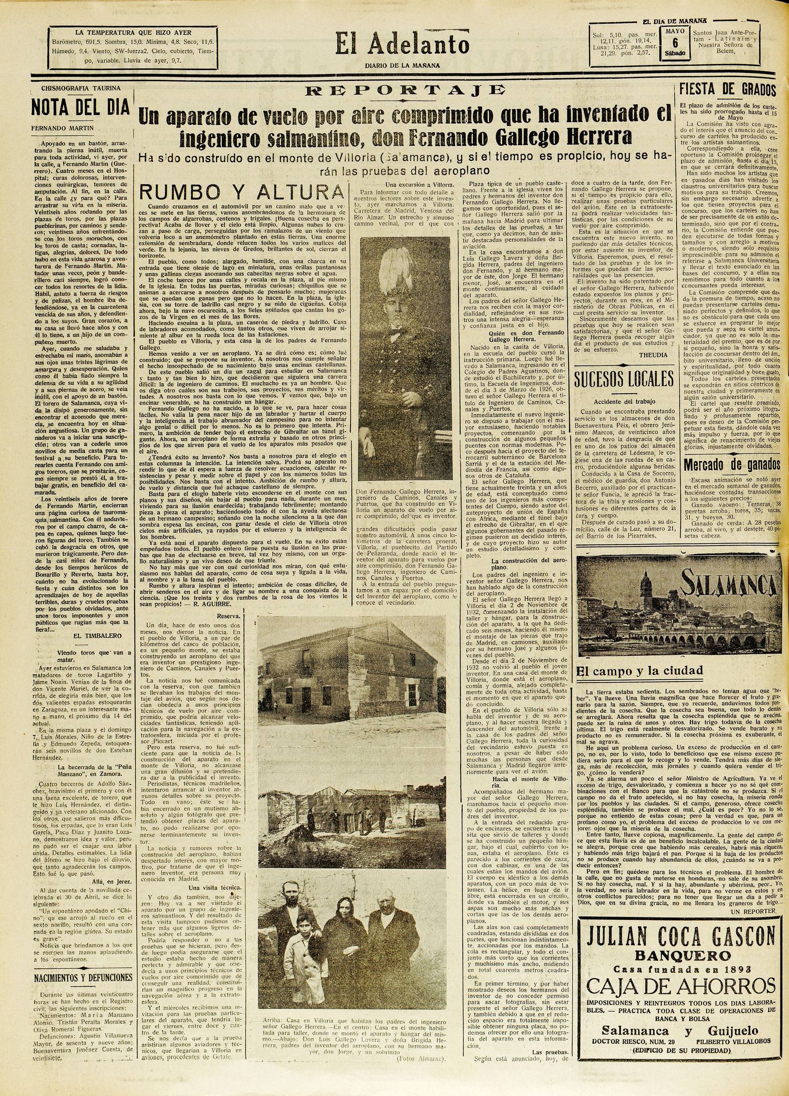 El Adelanto  Diario político de Salamanca Año 49 Número 15038   1933 mayo 5