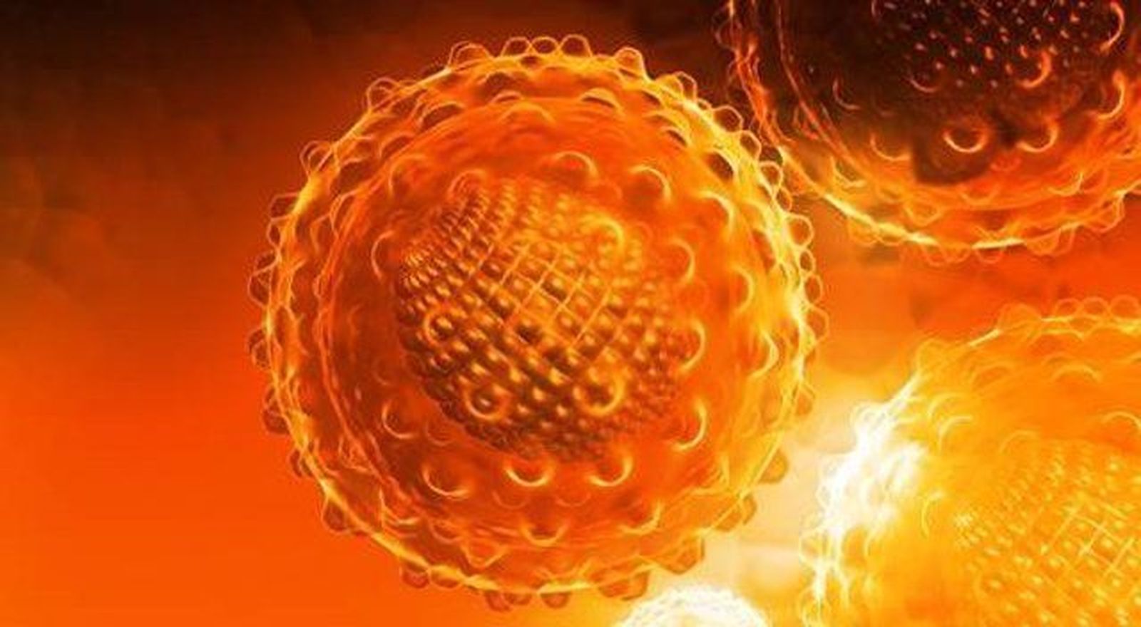 Recreación del virus de la hepatitis C.