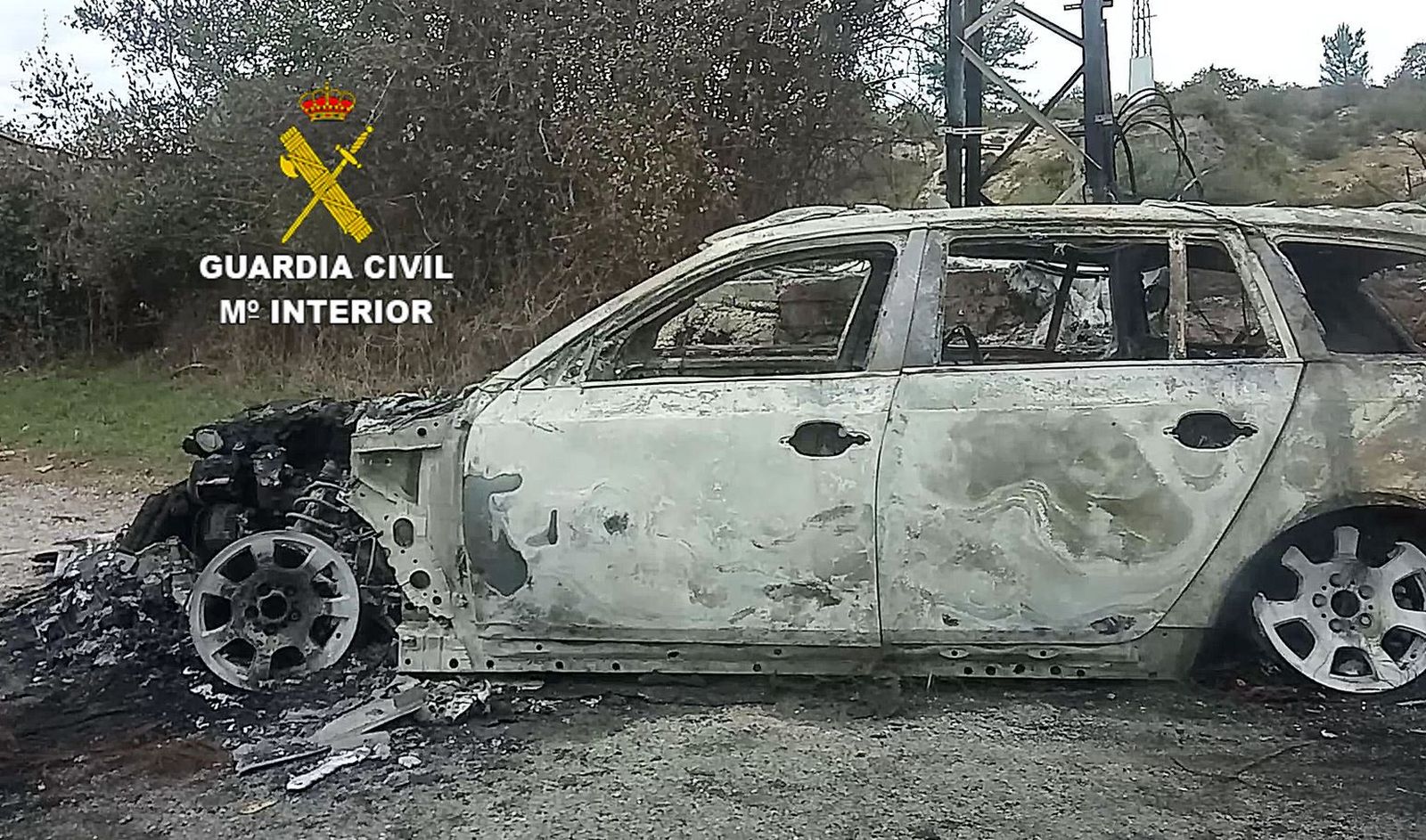 Vehículo calcinado GC. ARCHIVO