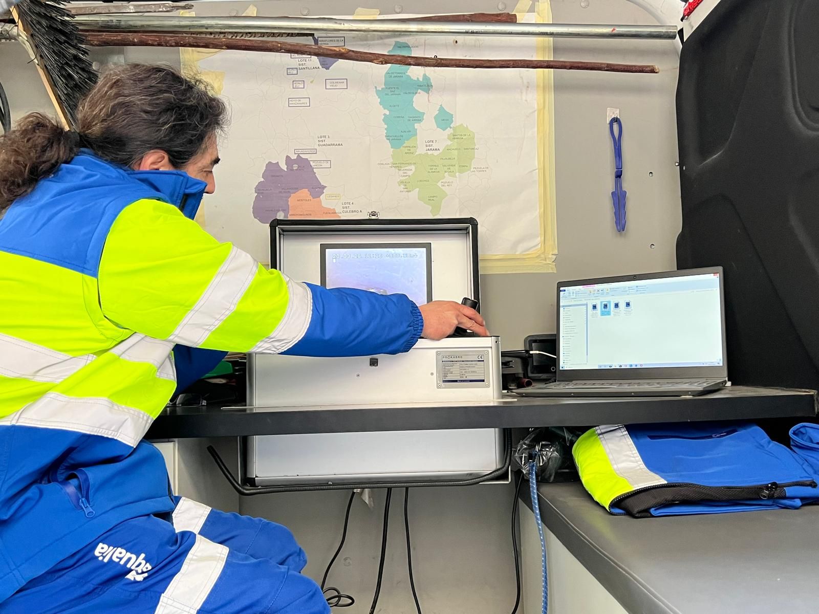 Equipo de drones y presentació de las innovaciones tecnológicas en el abastecimiento de agua de Salamanca