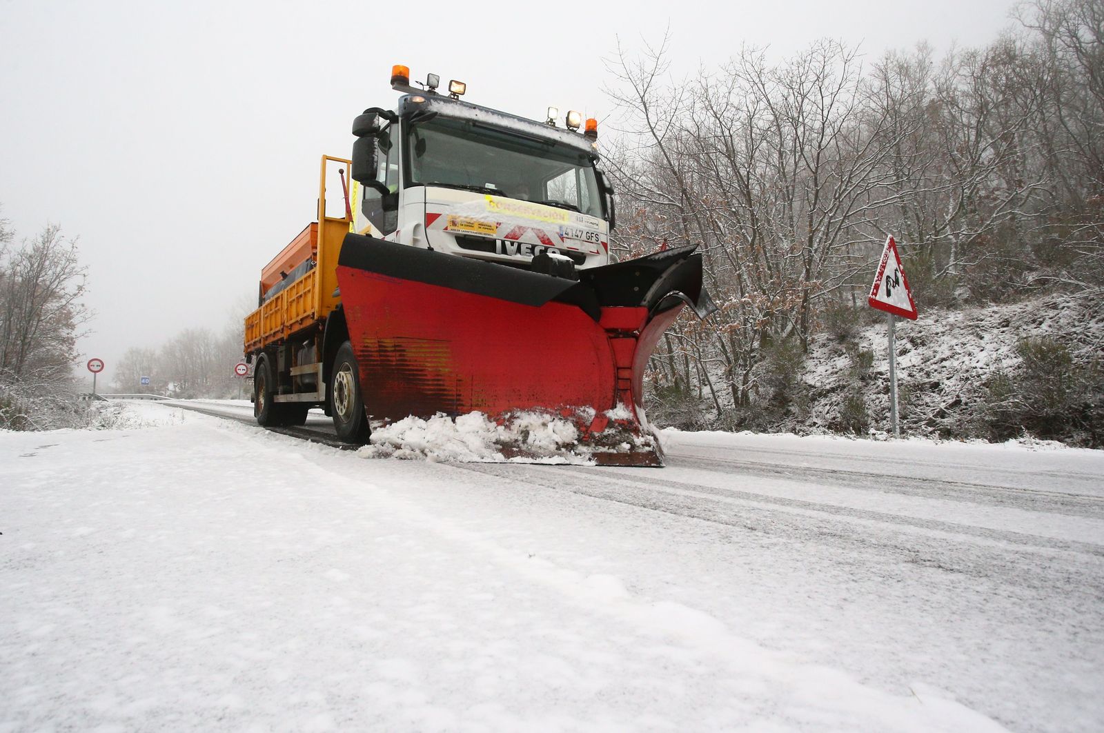 Nieve en la Sierra de Béjar. Fotos: Vicente/ICAL