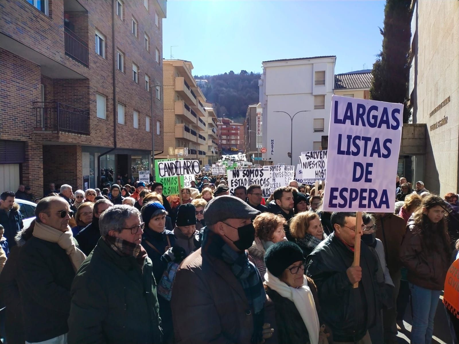 Manifestación en Béjar por la Sanidad Pública en enero de 2023