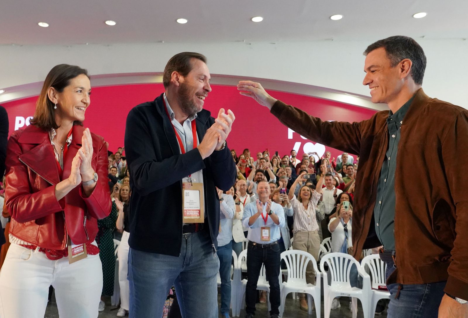 Pedro Sánchez en la clausura de la Conferencia Municipal  del Psoe en Valencia.