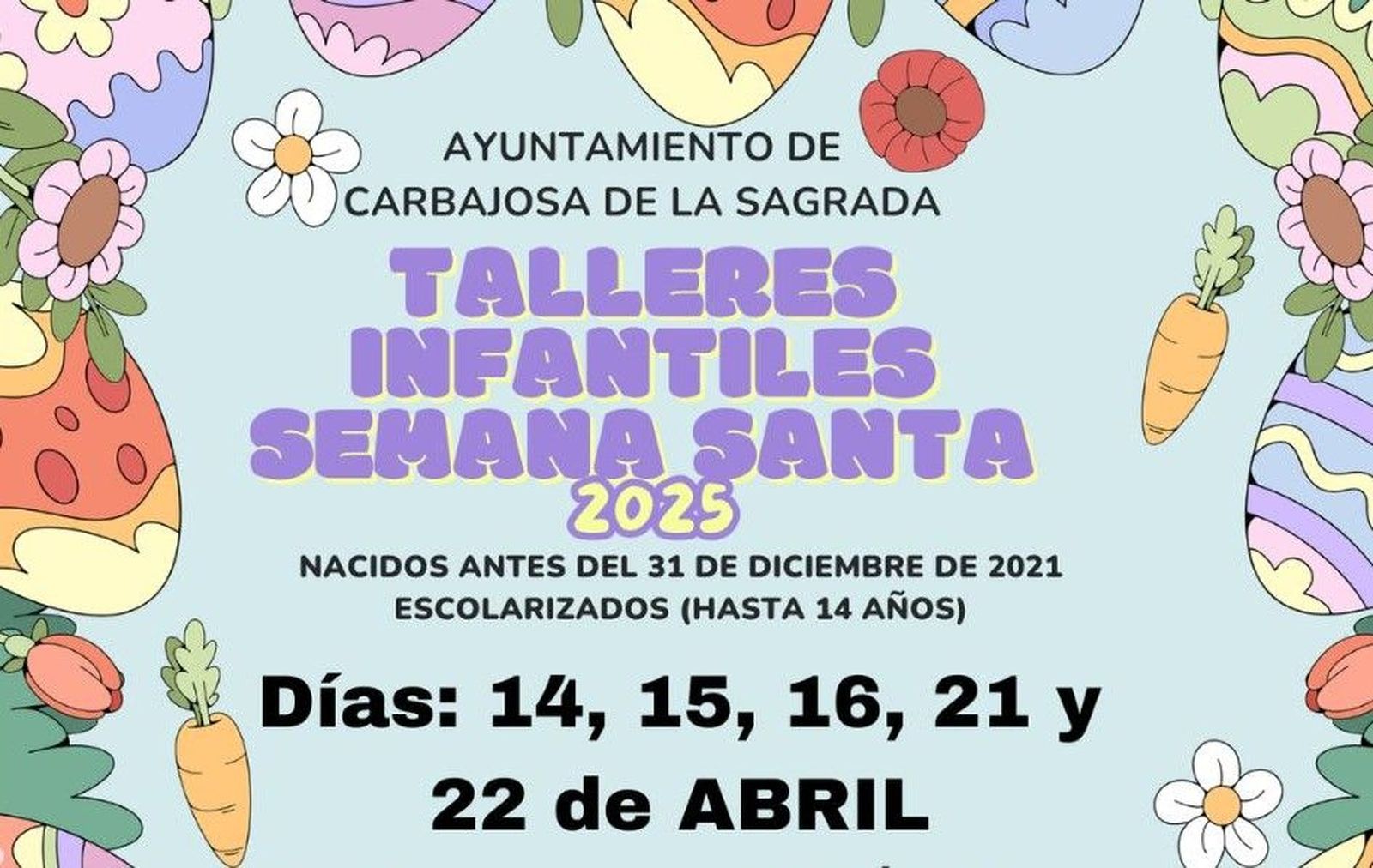 Talleres infantiles en Carbajosa de la Sagrada por la Semana Santa. Foto Ayuntamiento Carbajosa de la Sagrada