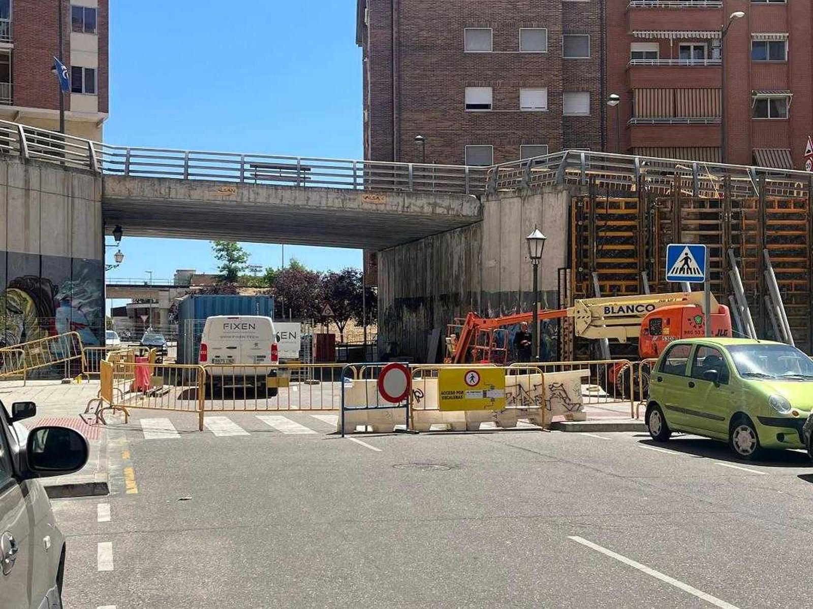 Zona de obras en Puerta Nueva-Zamora Sí. Archivo Zona de obras en Puerta Nueva-Zamora Sí. Archivo