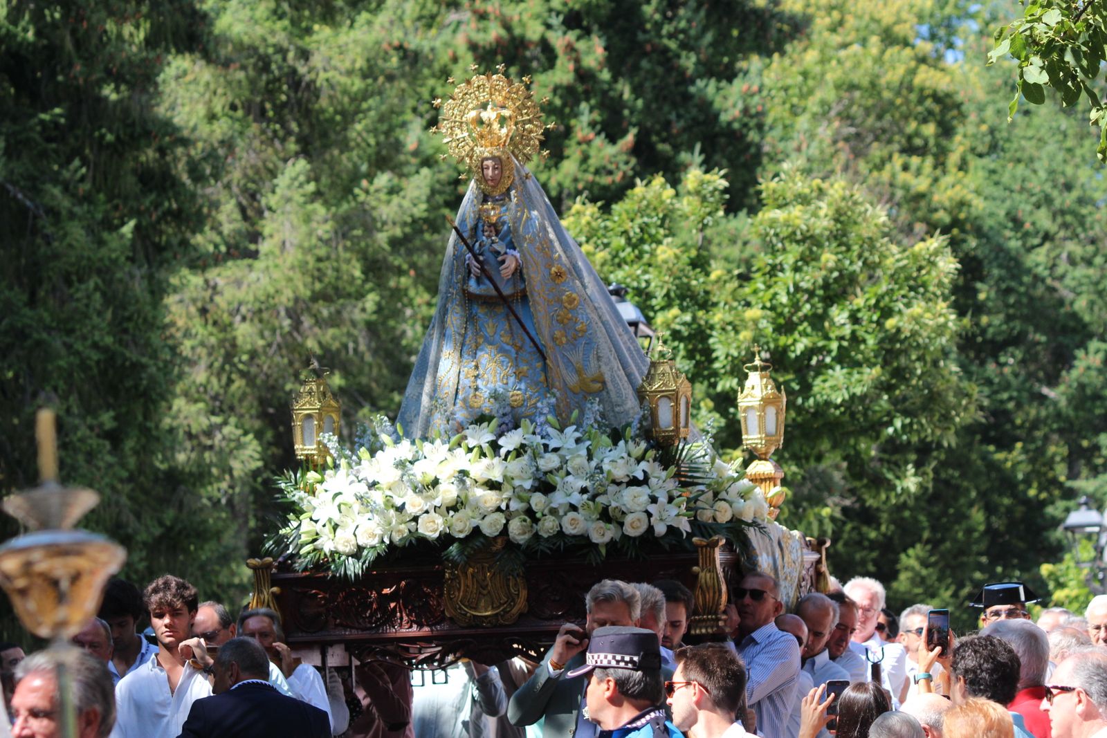 Béjar, misa y procesión en el santuario de Nuestra Señora del Castañar