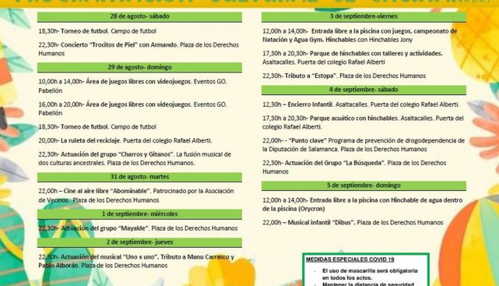 Programación cultural El Encinar 