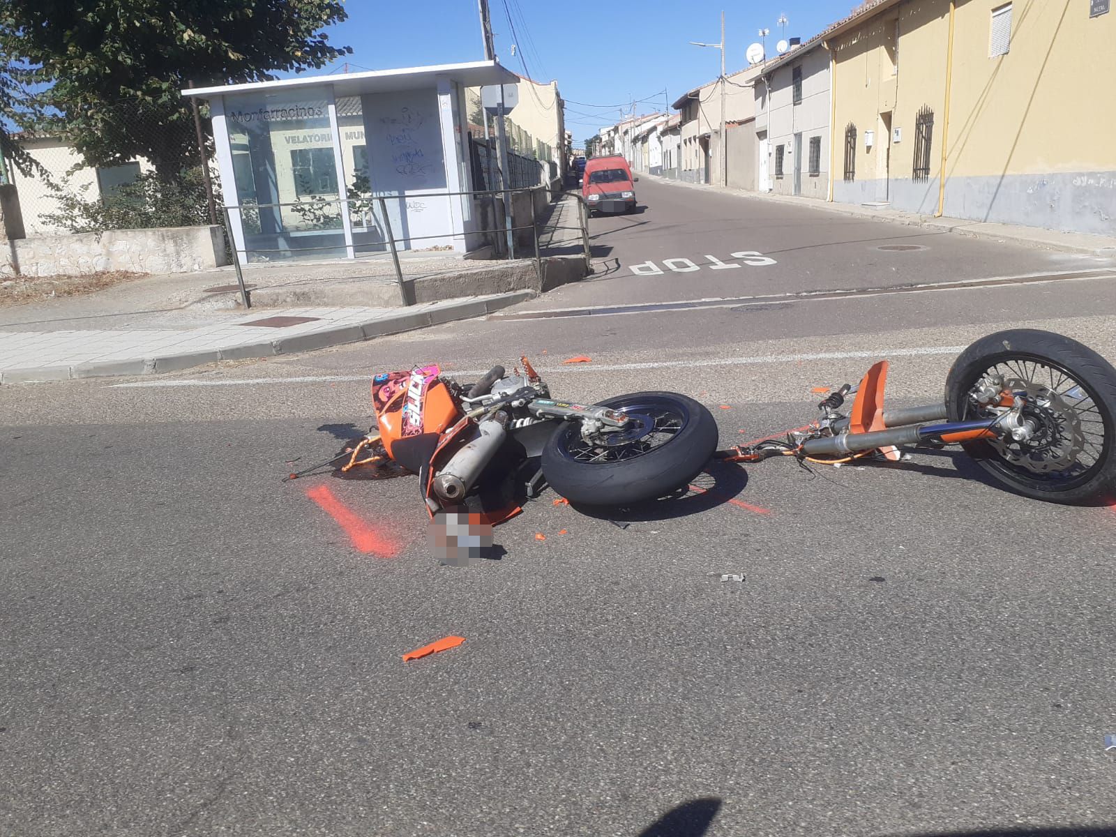 Imagen del accidente en Monfarracinos