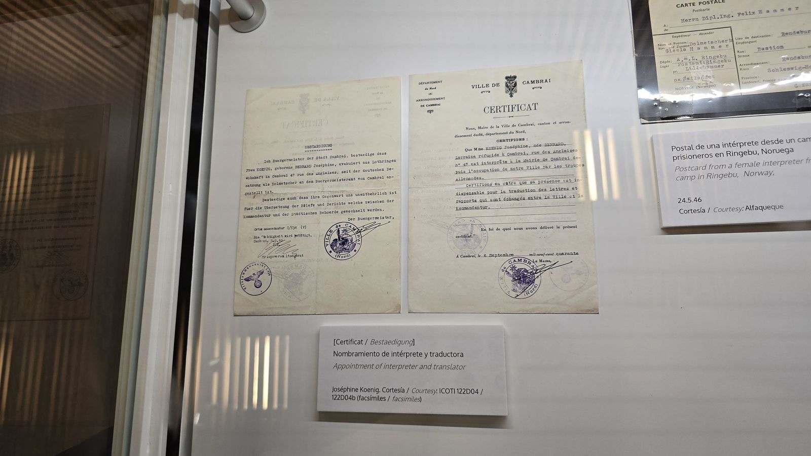 Inauguración de la exposición ‘Intérpretes de lenguas en torno a 1945. Ecos de la historia’