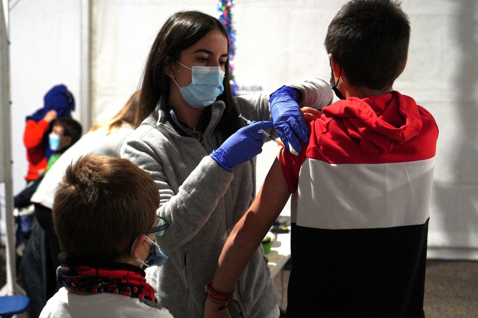 Vacunación de niños. Foto Junta de Castilla y León