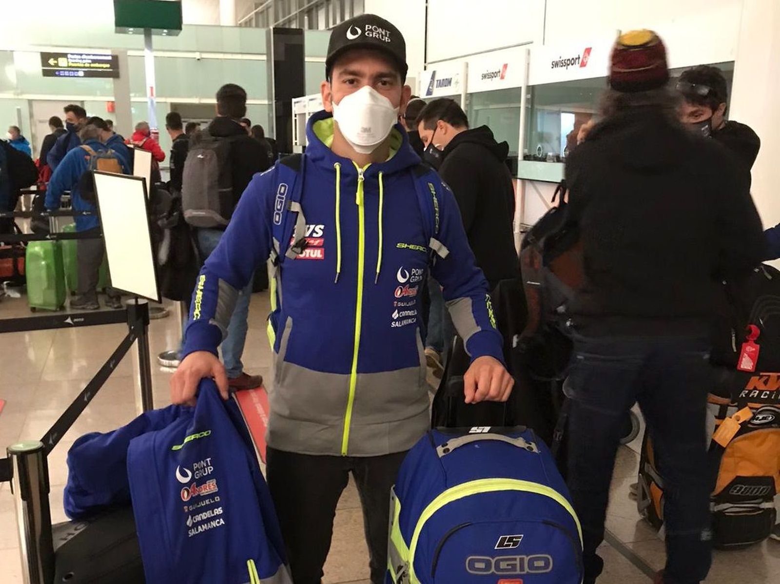 Lorenzo Santolino momentos antes de partir