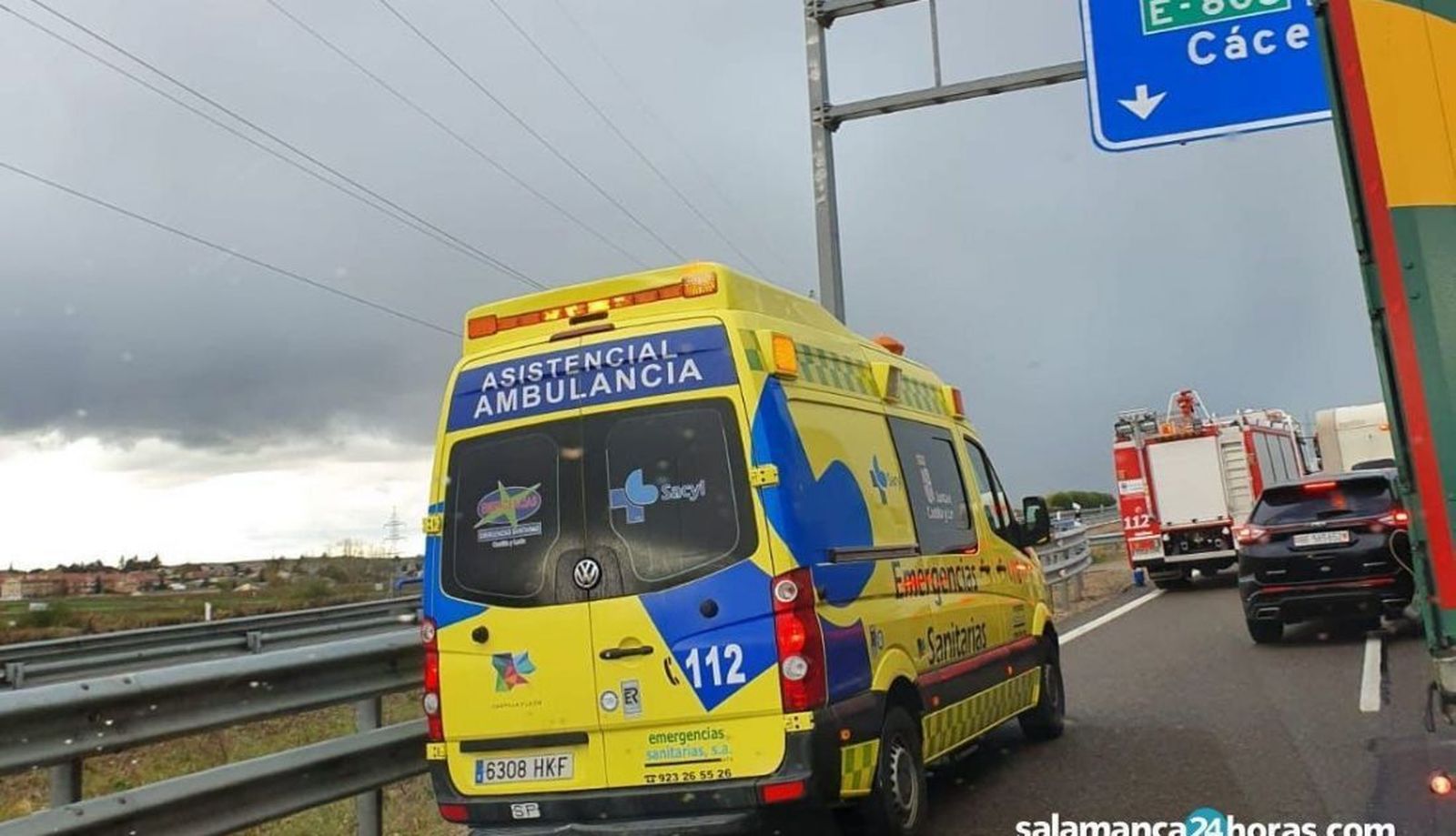 Accidente a66 salamanca ambulancia