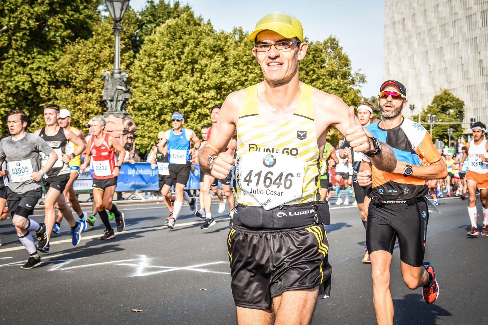 Julio César en el Maratón de Berlín 2018