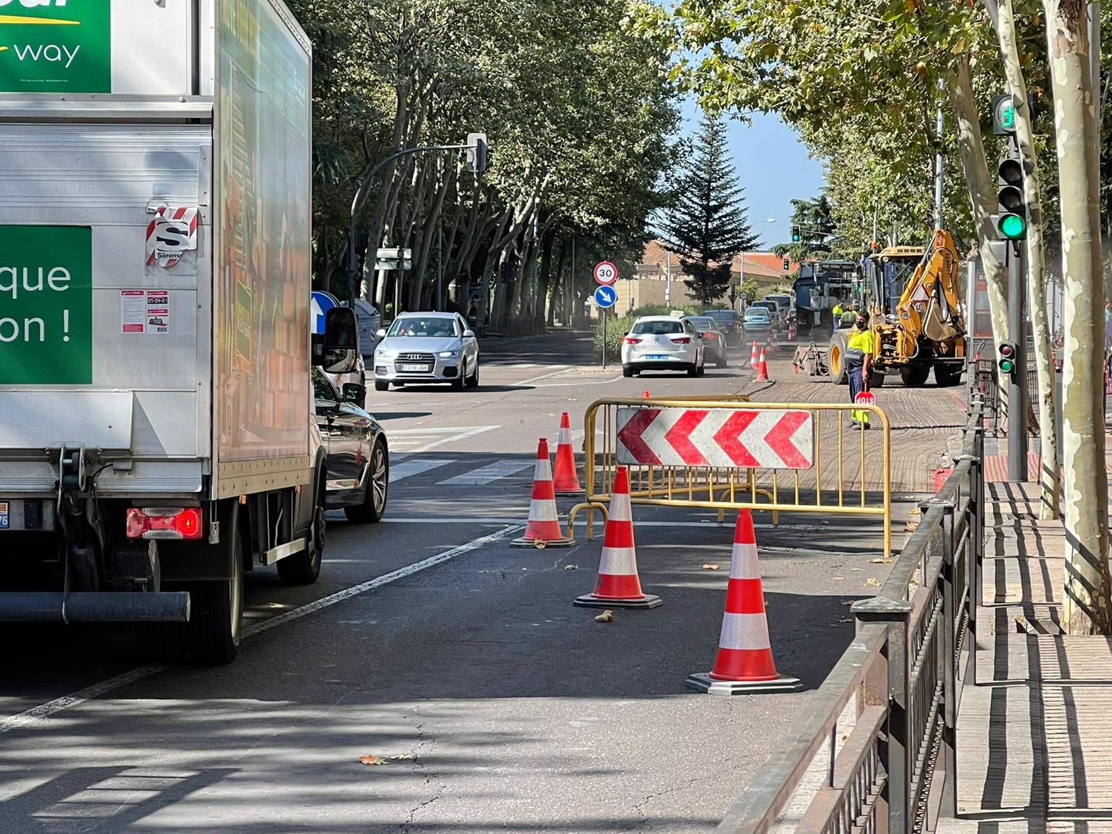 Obras en el paseo de Carmelitas