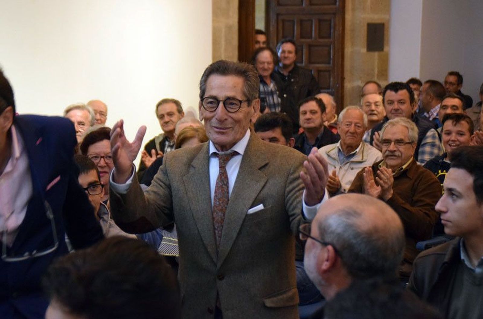 Andrés Vázquez durante un homenaje