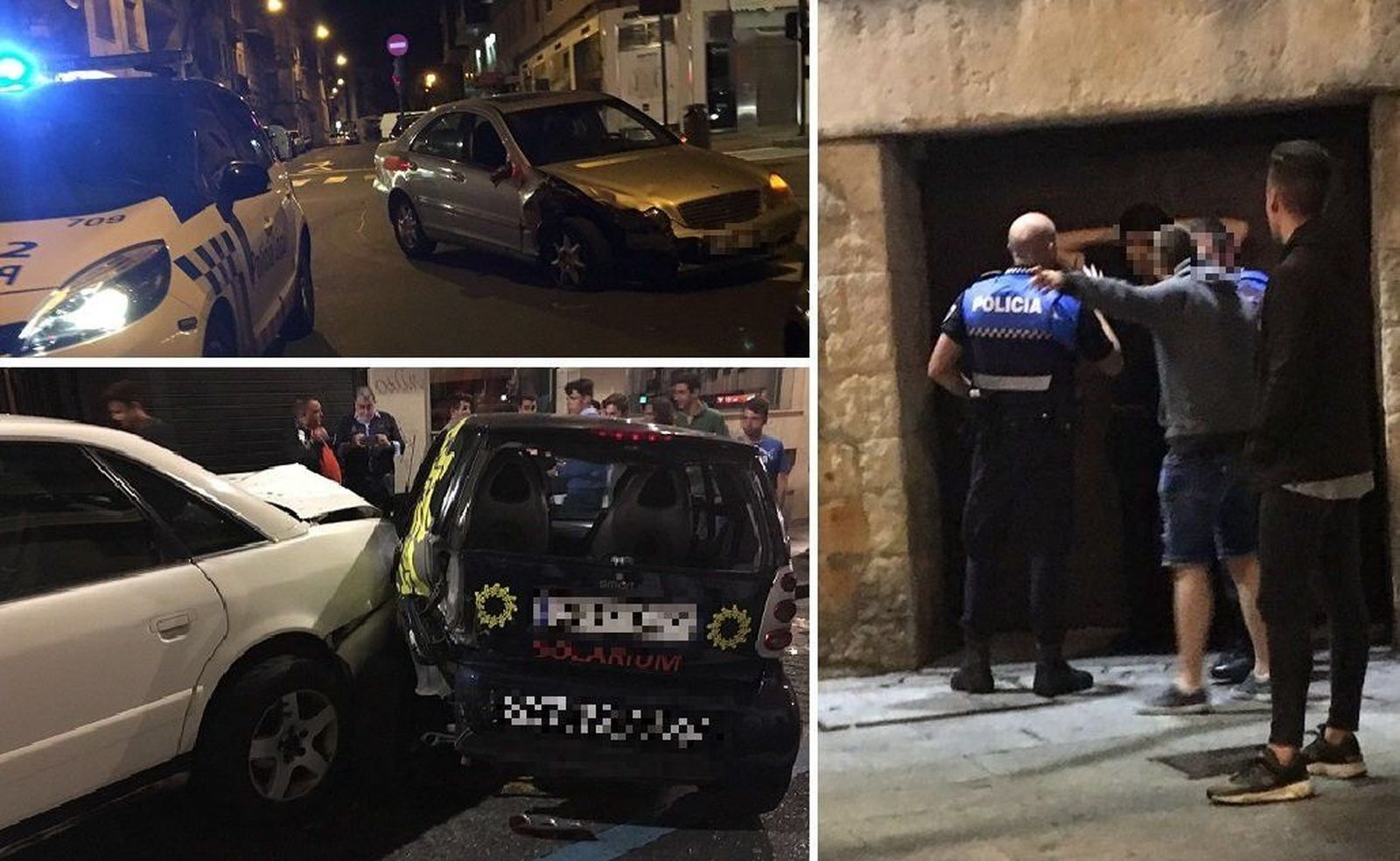 Un conductor ebrio protagoniza un espectacular accidente de tráfico en la Cuesta del Carmen