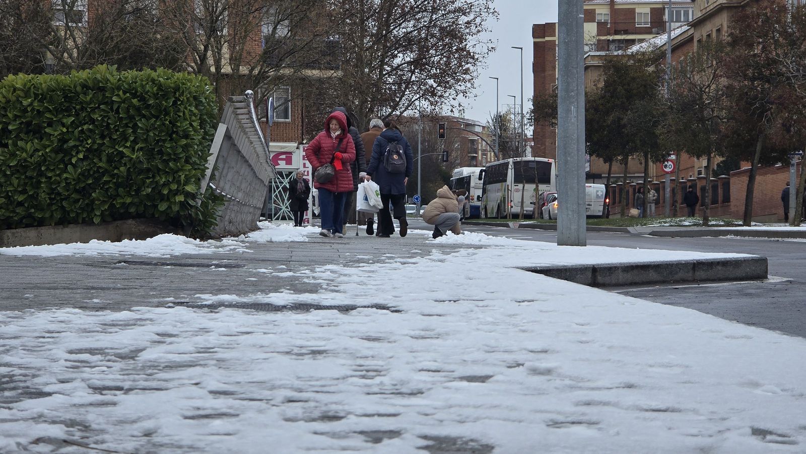 Nieve en Salamanca capital