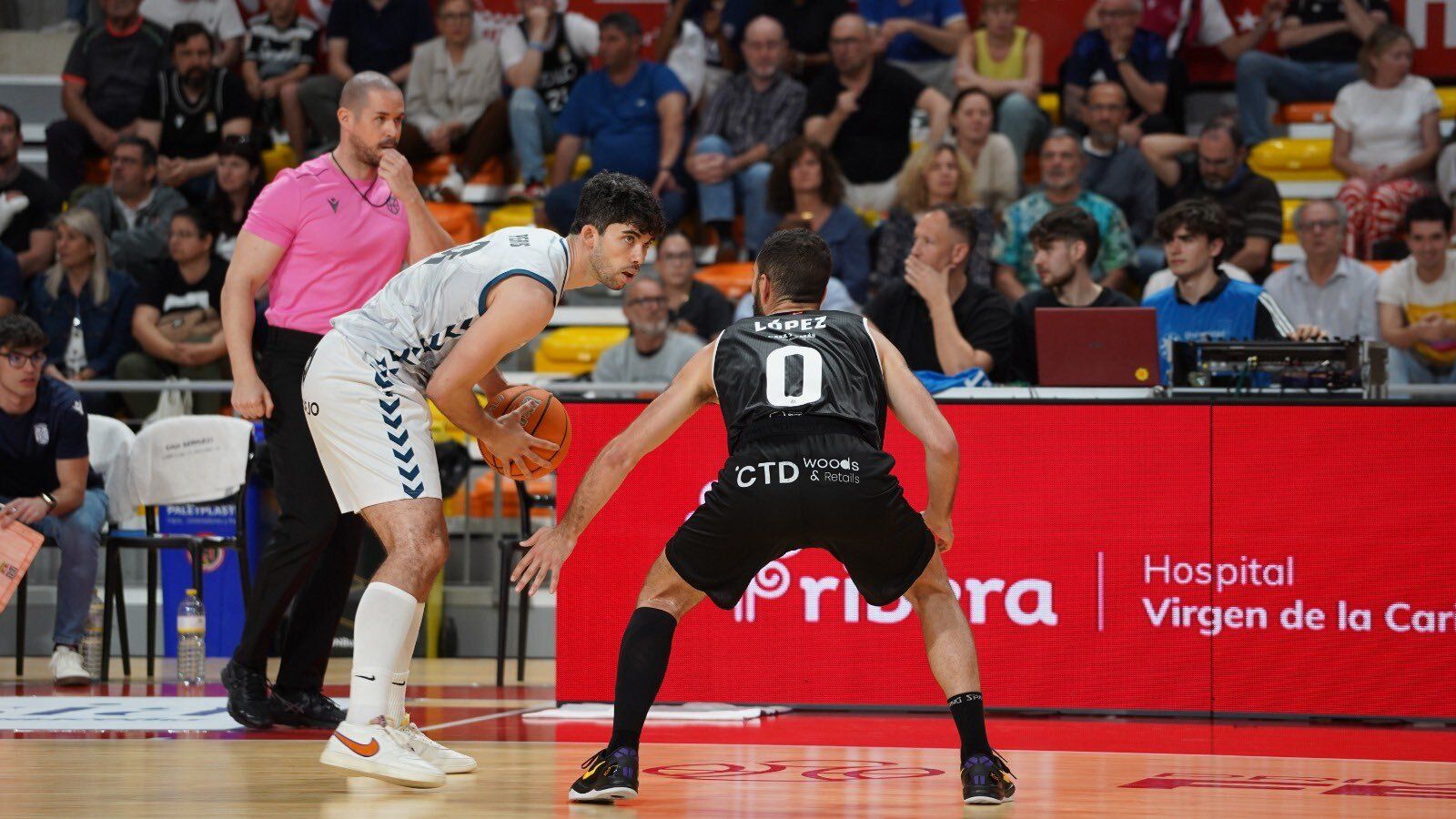 Instante del encuentro entre el Cartagena CB y el CB Zamora de este miércoles