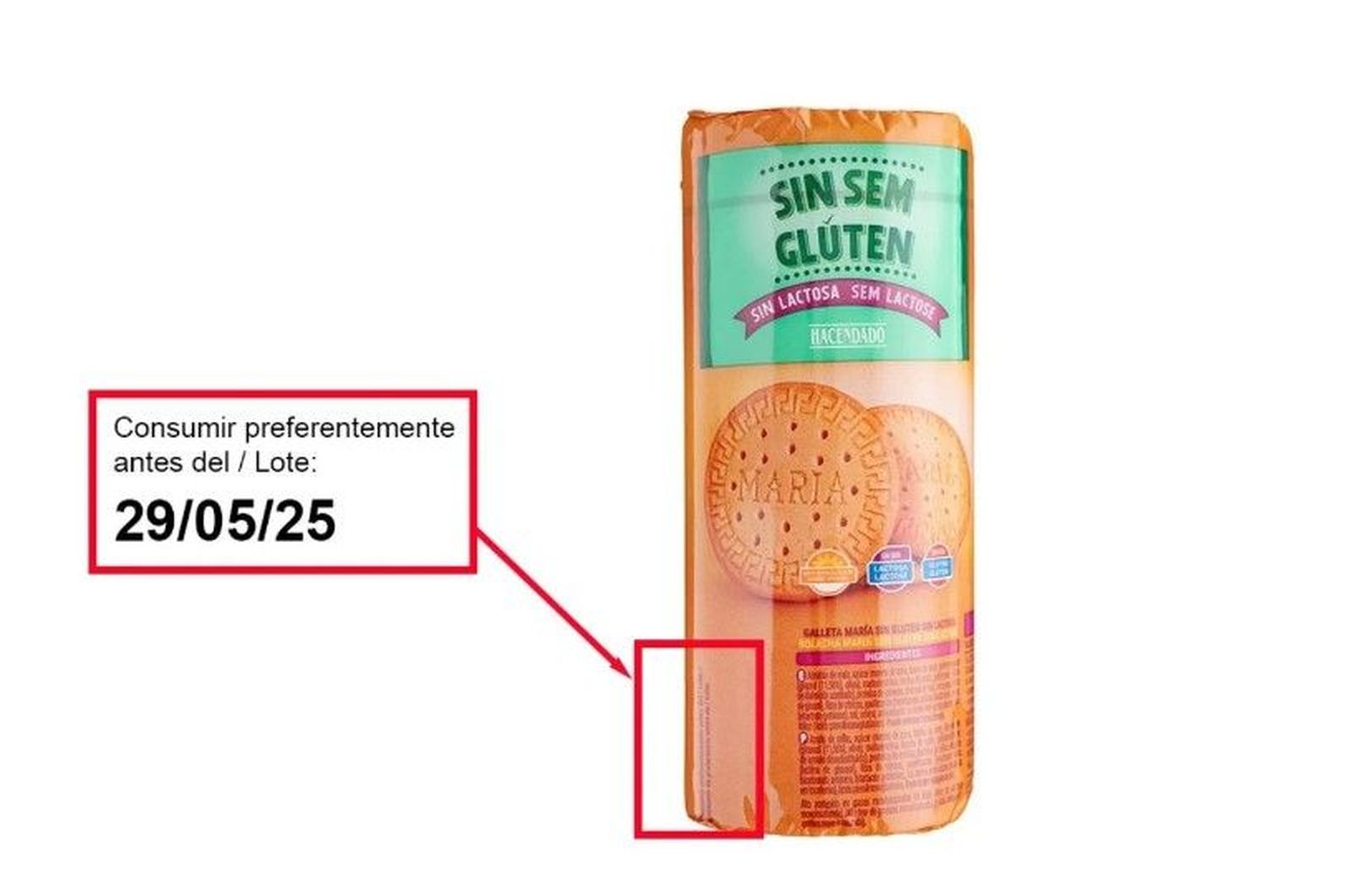 Lote de galletas afectado. Foto FACUA Lote de galletas afectado. Foto FACUA