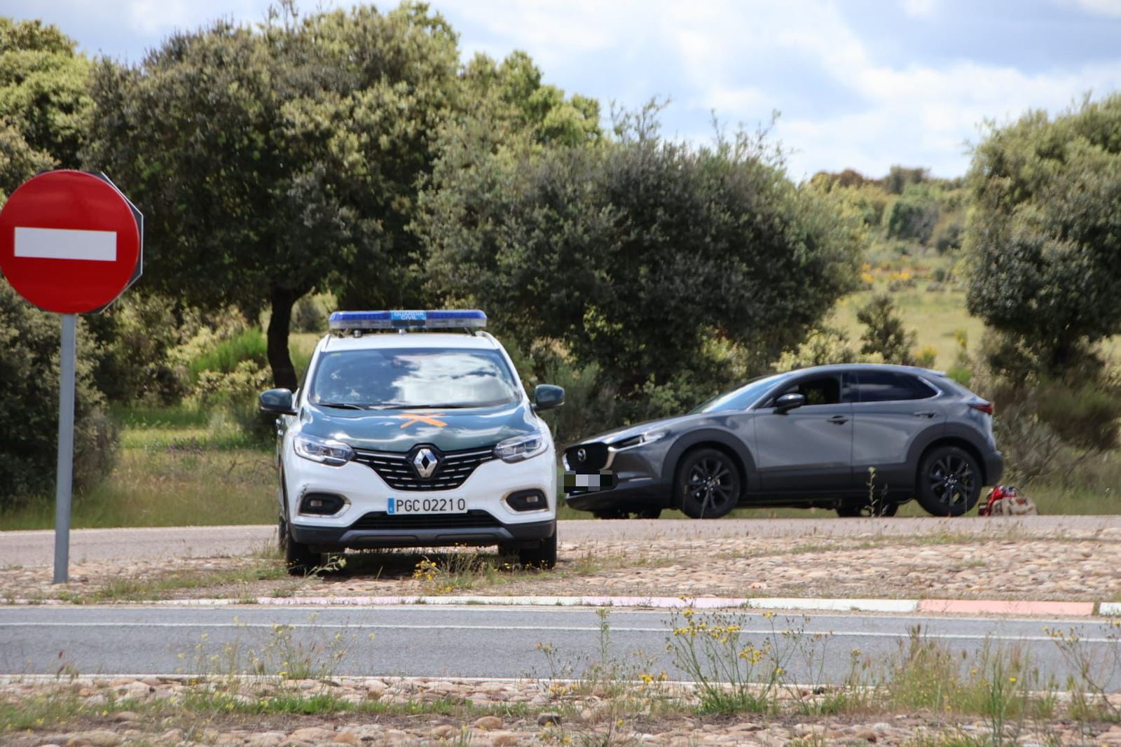 Dos vehículos colisionan en la CL-517, en Doñinos de Ledesma