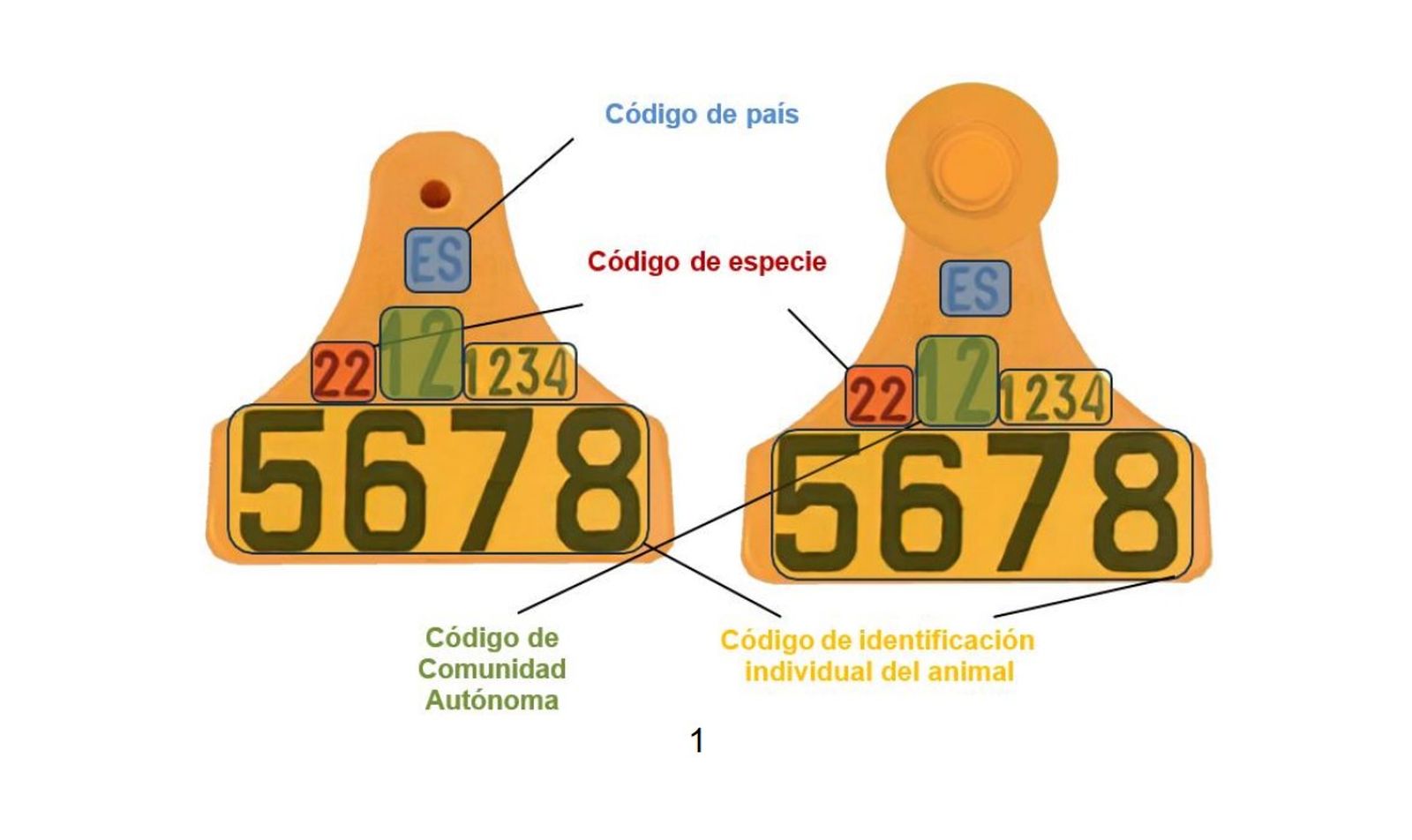 Crotales identificativos ganado