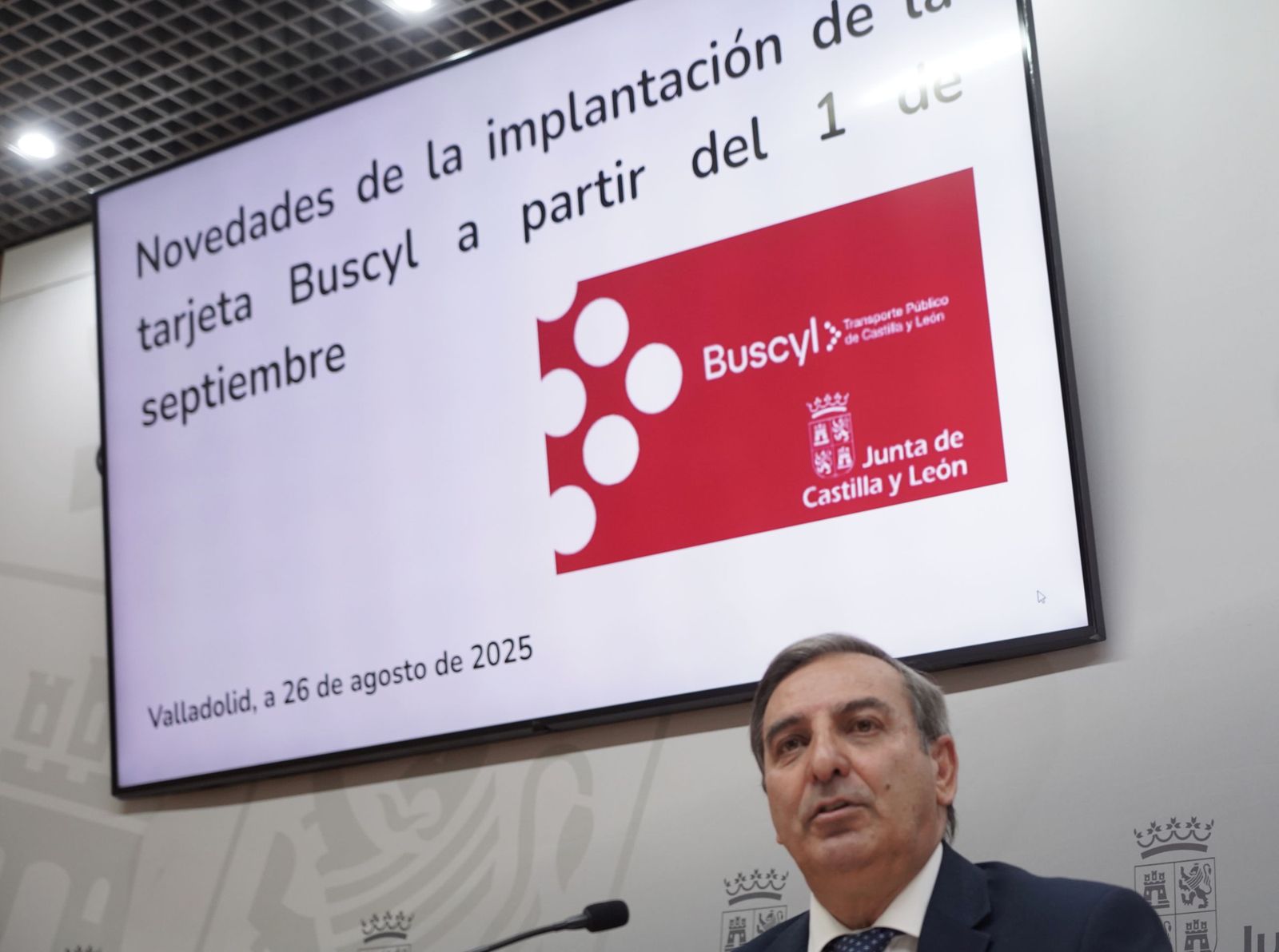 El consejero José Luis Sanz Merino, durante la presentación de las novedades de buscyl