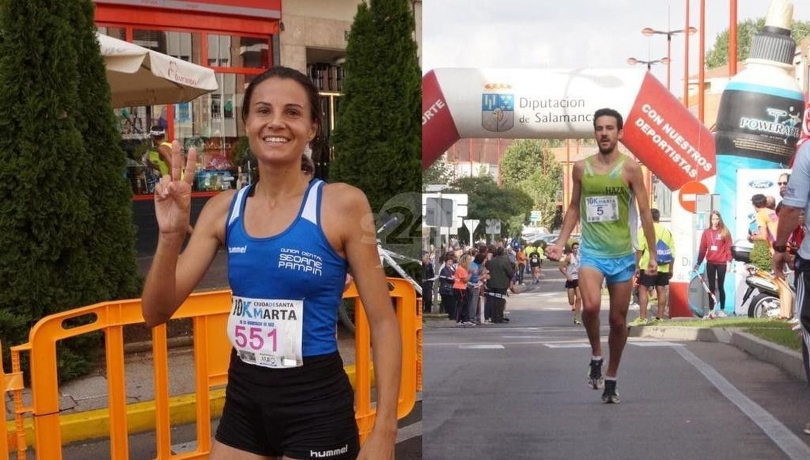 Dani Sanz y Gema Martín se llevan los 10 kilómetros 'Ciudad de Santa Marta' Dani Sanz y Gema Martín se llevan los 10 kilómetros 'Ciudad de Santa Marta'