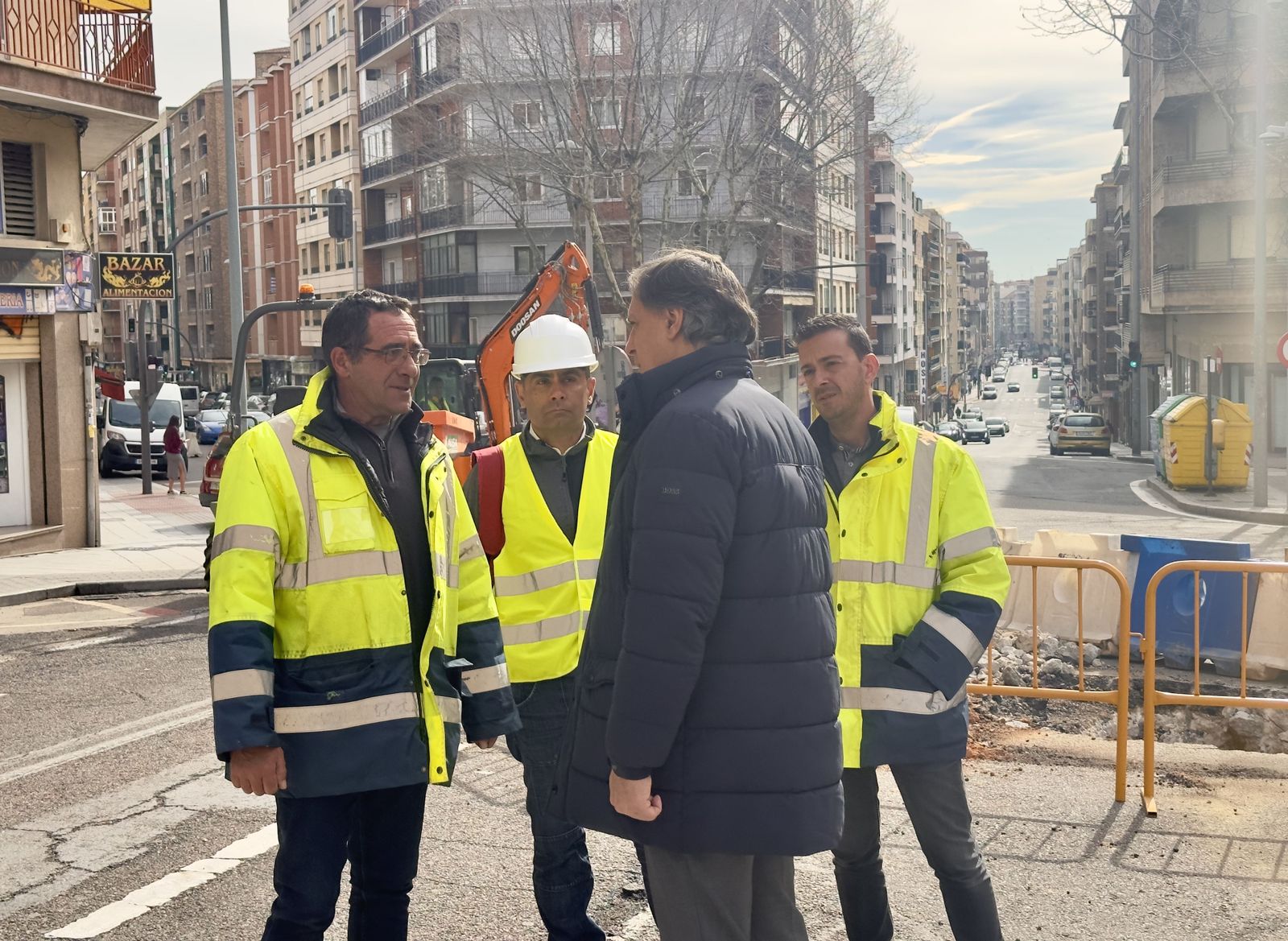 Carlos García Carbayo en las obras de la Carretera de Ledesma