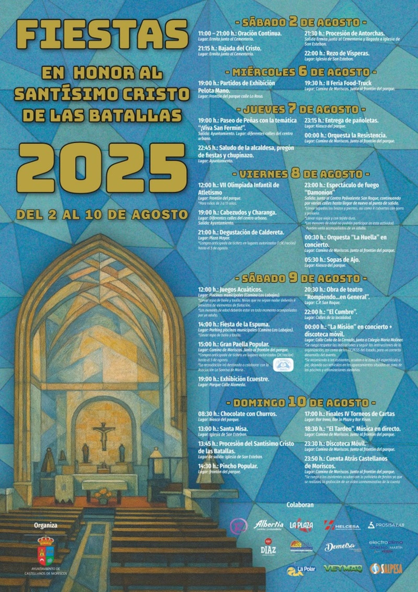 Cartel de fiestas de Castellanos de Moriscos 2025 Cartel de fiestas de Castellanos de Moriscos 2025