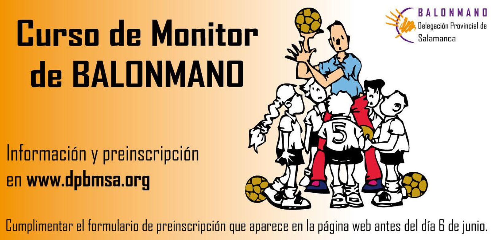 La Delegación Provincial abre el plazo para la preinscripción de alumnos en el Curso de Monitor de Balonmano