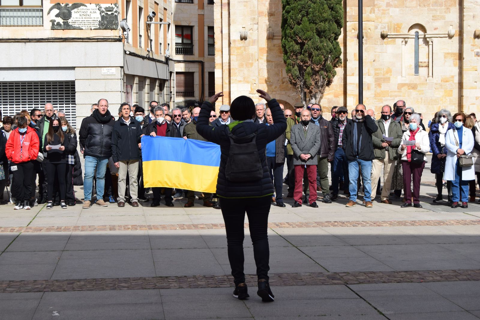 Concentración en solidaridad con el pueblo ucraniano en Zamora