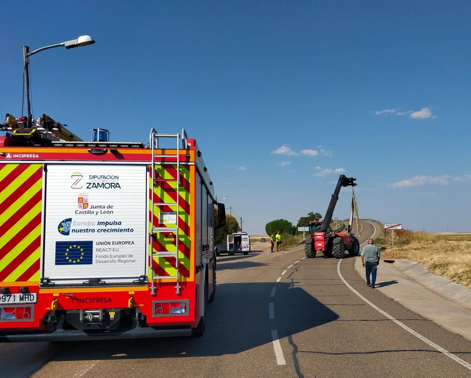 Imagen del accidente ocurrido en Piedrahíta de Castro