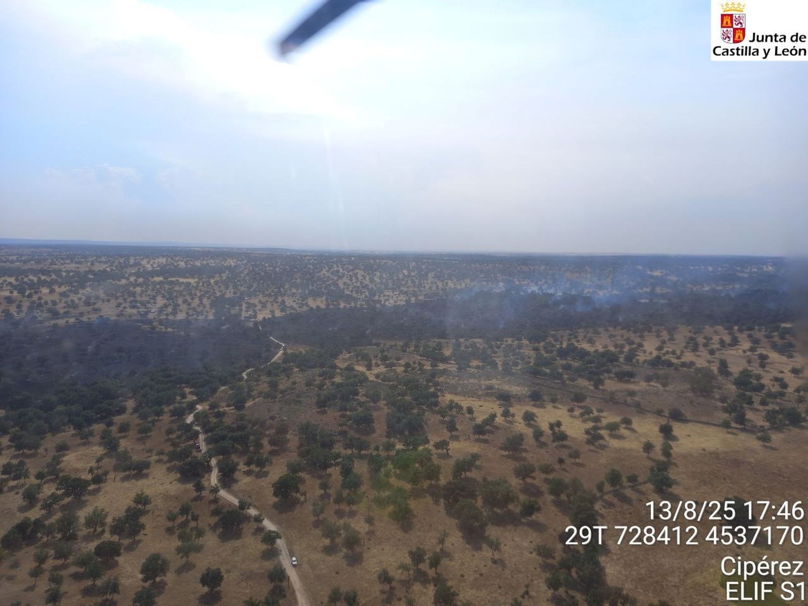 Estado del incendio de Cipérez