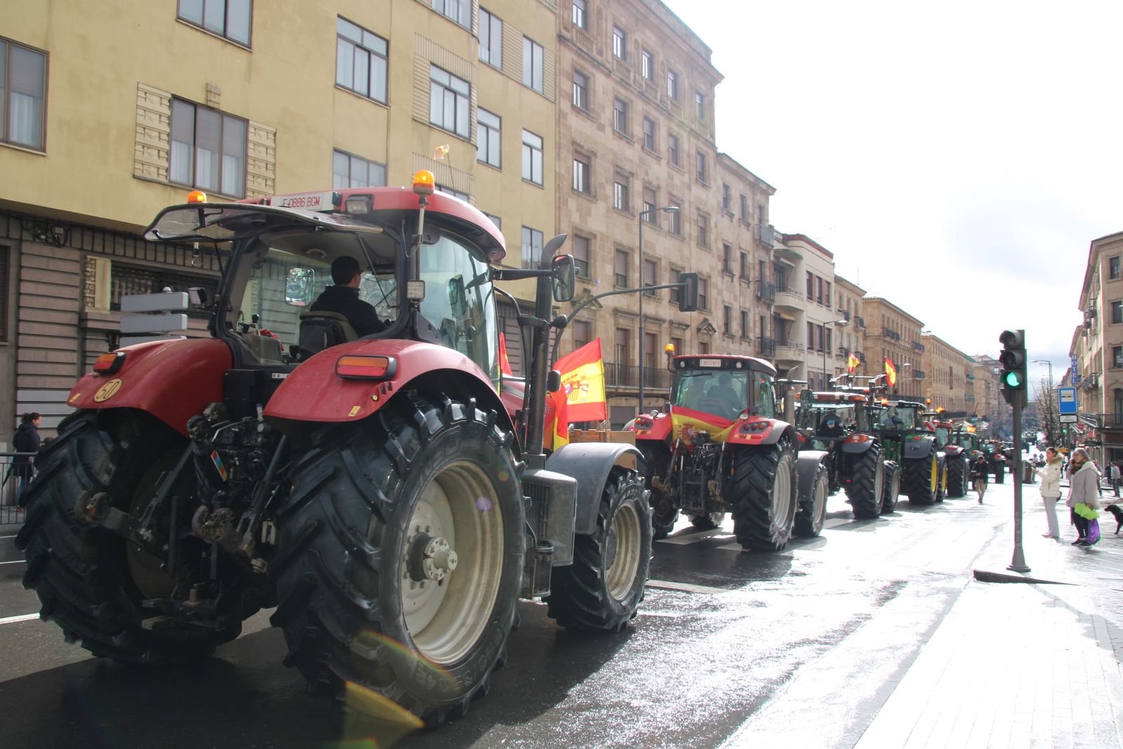 En imágenes la marcha con tractores y vehículos de campo en Salamanca en protesta contra Mercosur