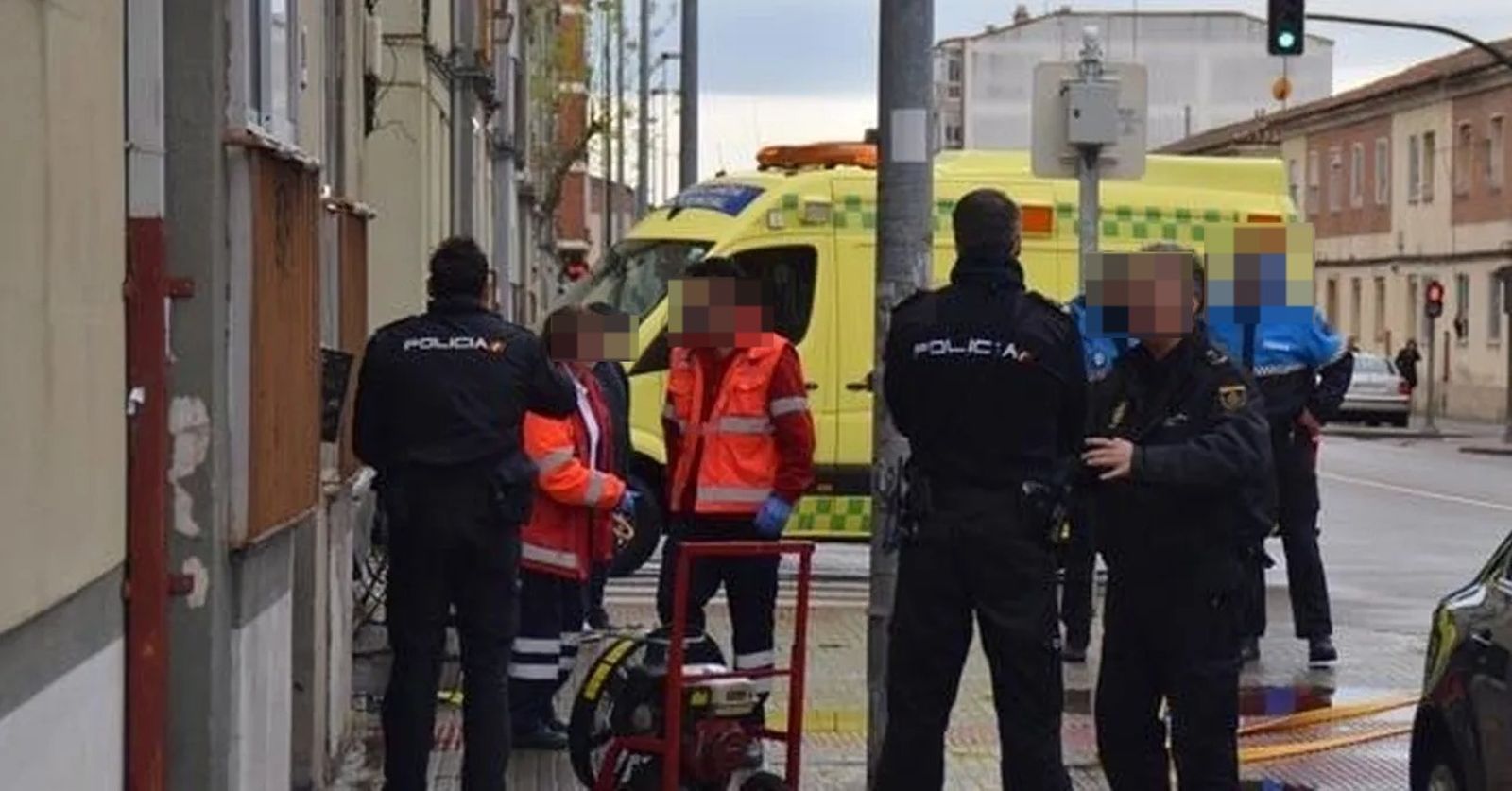 Despliegue de medios en la avenida de Galicia-Archivo