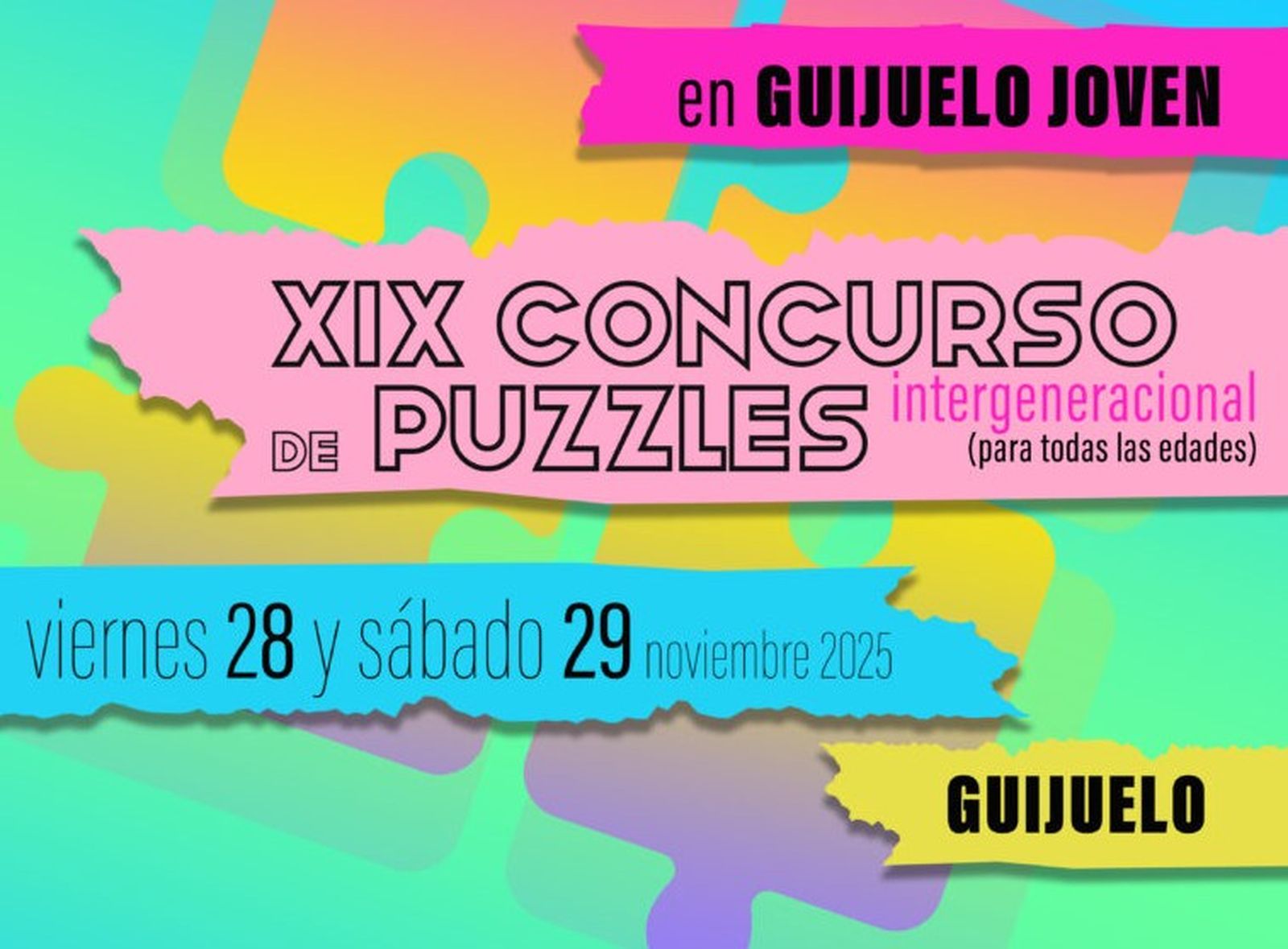 cartel XVIII CONCURSO DE PUZZLES INTERGENERACIONAL