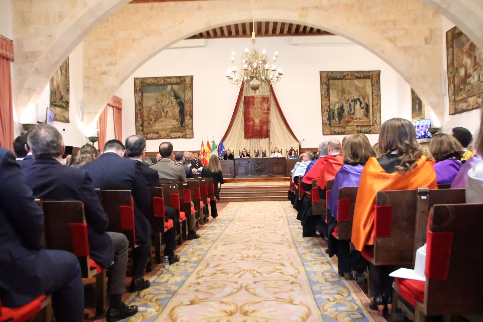 Llegada de S.M el Rey Felipe VI al paraninfo de la Universidad de Salamanca e Investidura de Sergio Mattarella como doctor ‘honoris causa’ de la USAL